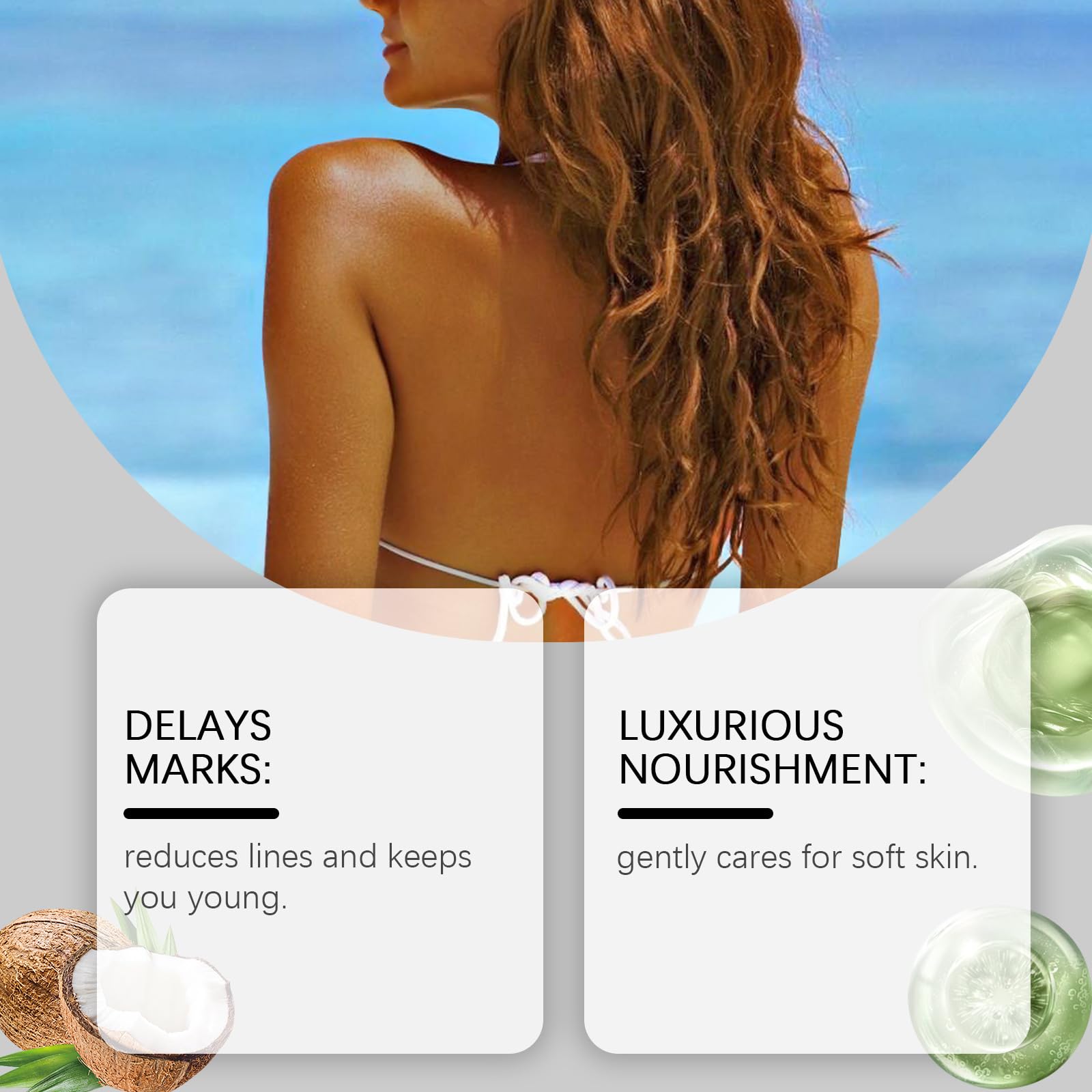 100ml Self Tanning Lotion, Instant Fake Tan Moisturiser with Tanning Brush - Image 2
