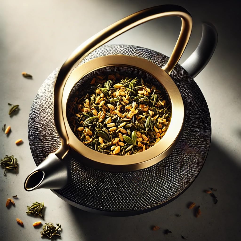 One With Tea Organic Japanese Genmaicha with Matcha Green Tea Loose Leaf Premium Whole Leaf Sencha with Roasted — view 4