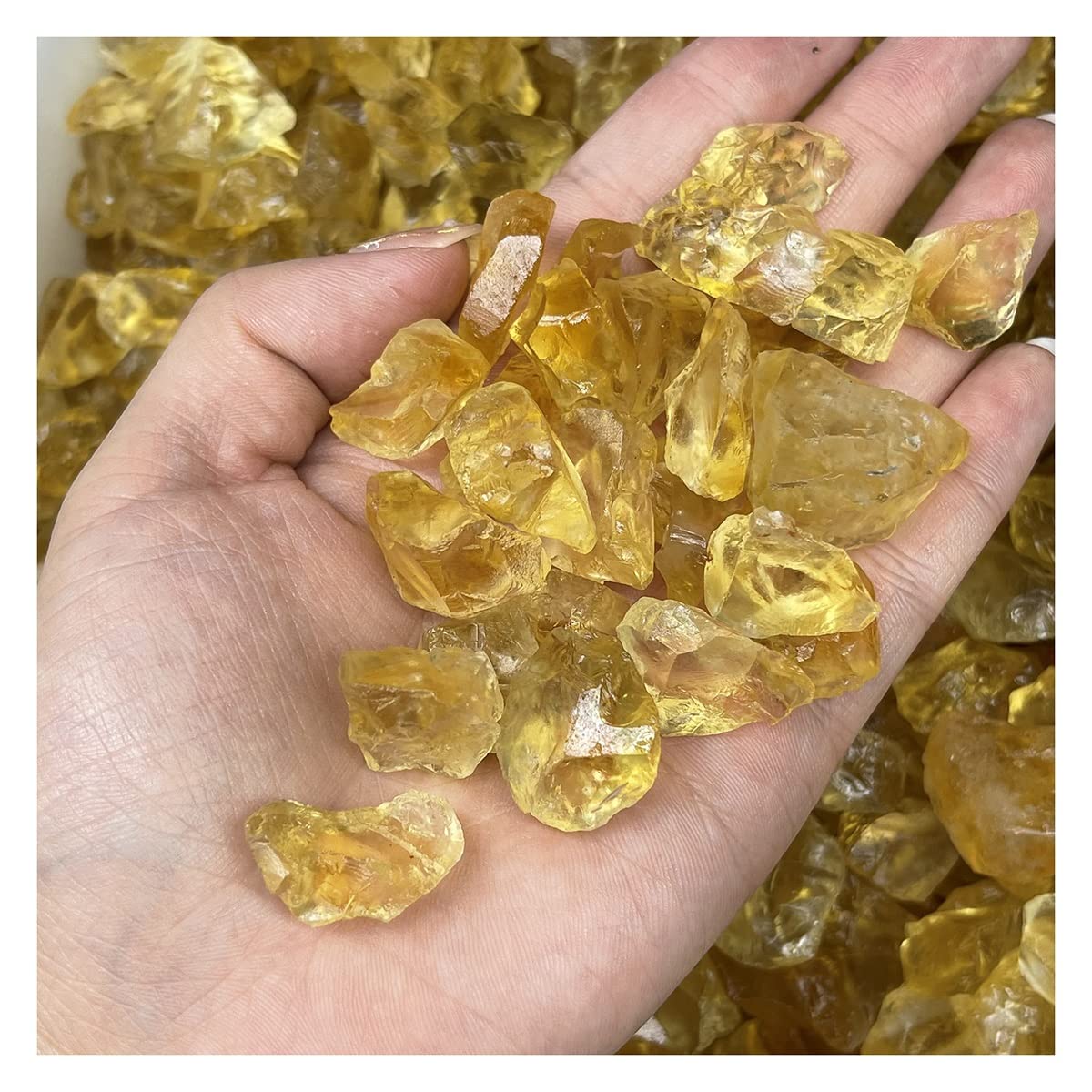 Citrino natural selecto en roca de cristal para decoración de alta gama