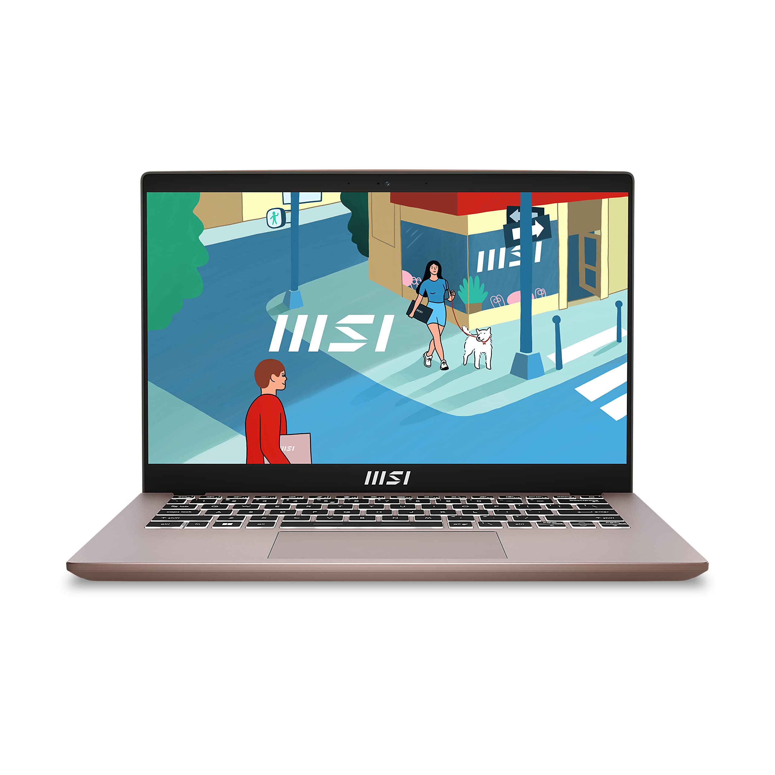MSI Modern 14 C13M-696IT, Notebook 14" Full-HD 60Hz, Intel i5-1335U, Intel Iris Xe, 8GB RAM DDR4, 512GB SSD M.2 PCIe 3, Win 11 Home Layout Beige Rosa