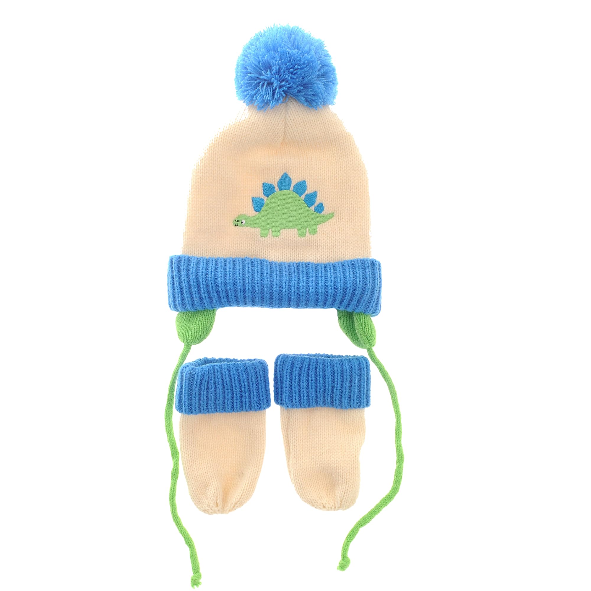 Ziggle Cosy Wool Baby Hat & Mittens Set | Soft & Warm Winter Hat & Mitts for Newborns & Toddlers 0-24 Months | UK Designed, Breathable, Gentle on Skin