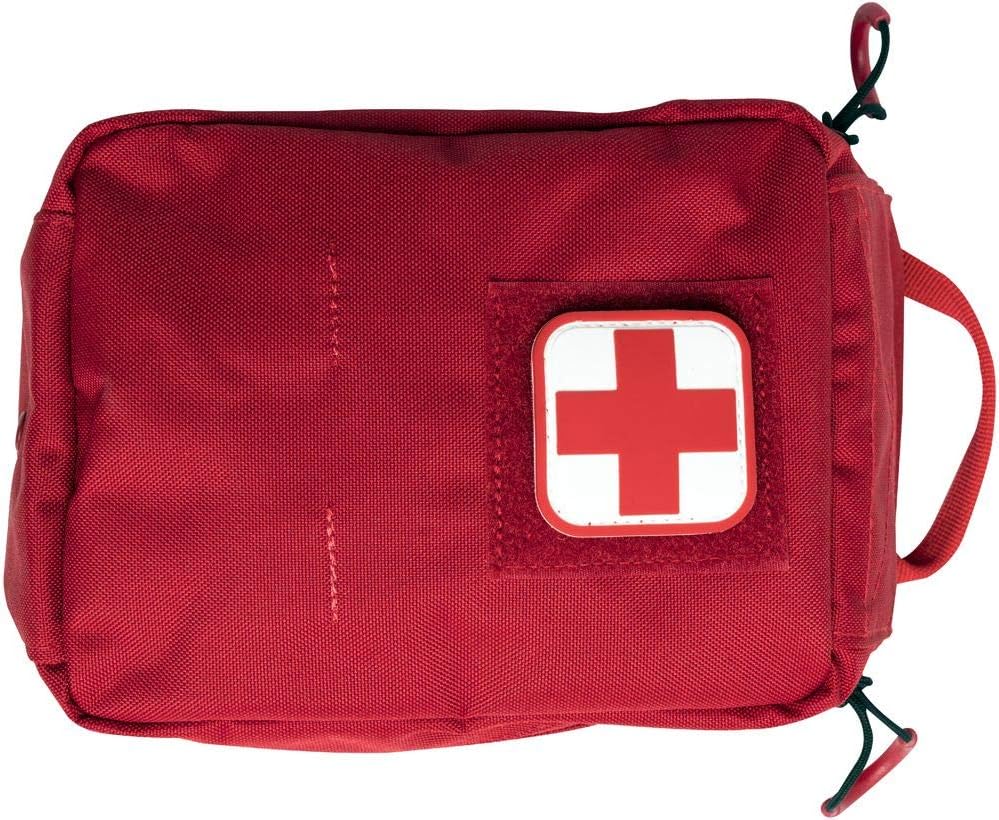 LA Police Gear Fast Action Emergency Medical Pouch, Quick Access Nylon Medical Pouch - Black