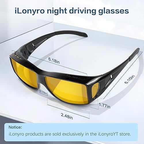 Miniatura 6 de Lentes de visión nocturna Lentes antirreflejos, polarizados, de visión nocturna para conducir, gafas de conducción nocturna para hombres y mujeres,