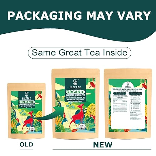 Miniatura 9 de WT WEETEE Té verde de jazmín orgánico con hojas sueltas, té verde orgánico perfumado con flores de jazmín, sin sabores artificiales, 16 onzas, gran