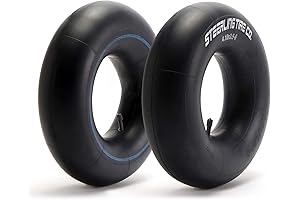4.10/3.50-6 Heavy-Duty Replacement Inner Tubes [2-Pack] for Lawn Mowers, Wheelbarrows & Wagons