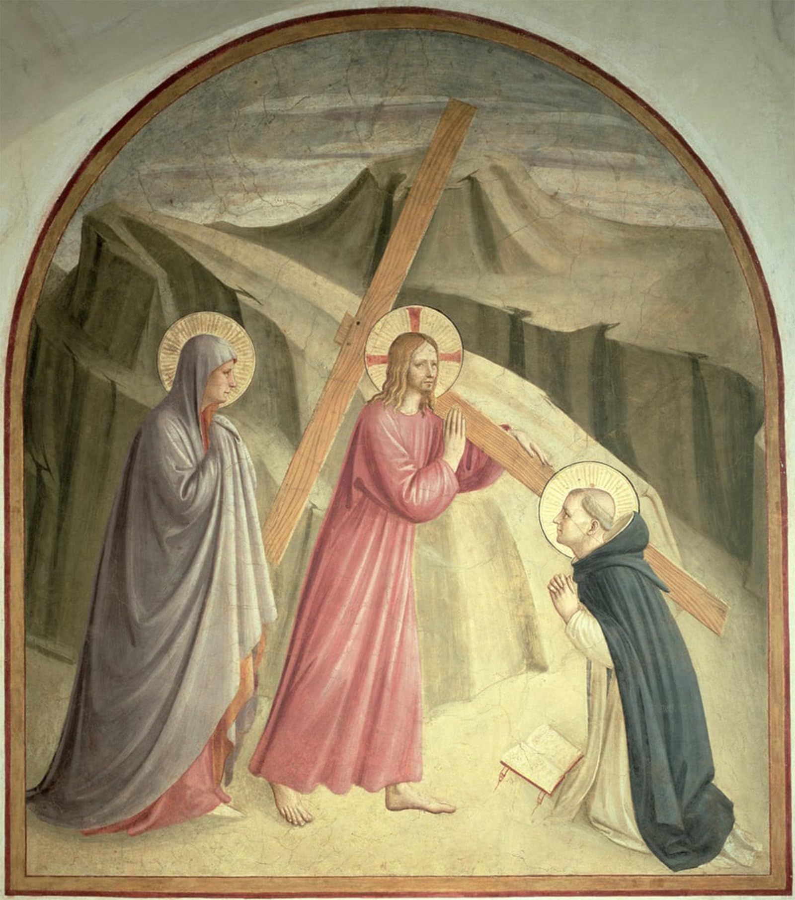 POSTERIIk Vintage Print Pop Art Landscape Artwork Christ Carrying the Cross by Fra Angelico Art Prints for Office Home Decor 60x90cm