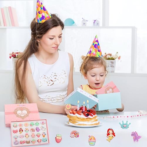 Miniatura 7 de Nicmore Anillos ajustables de regalo para niña: anillos de joyería para niñas de 3, 4, 5, 6, 7, 8, 9, 10, 11, 12 años, regalos para niñas de 3, 4