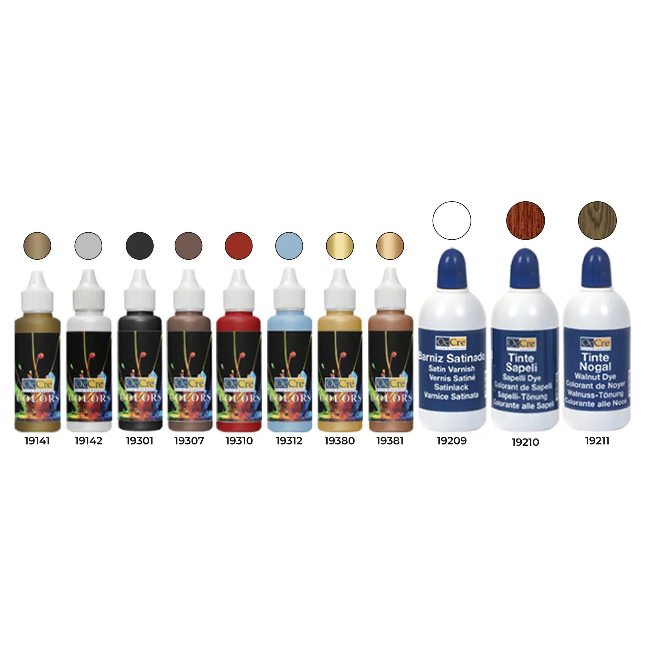 Occre Various Ref 90529 - Pack Of Acrylic Paints Santissima Trinidad - 8 X 30 Ml + 3 X 100 Ml