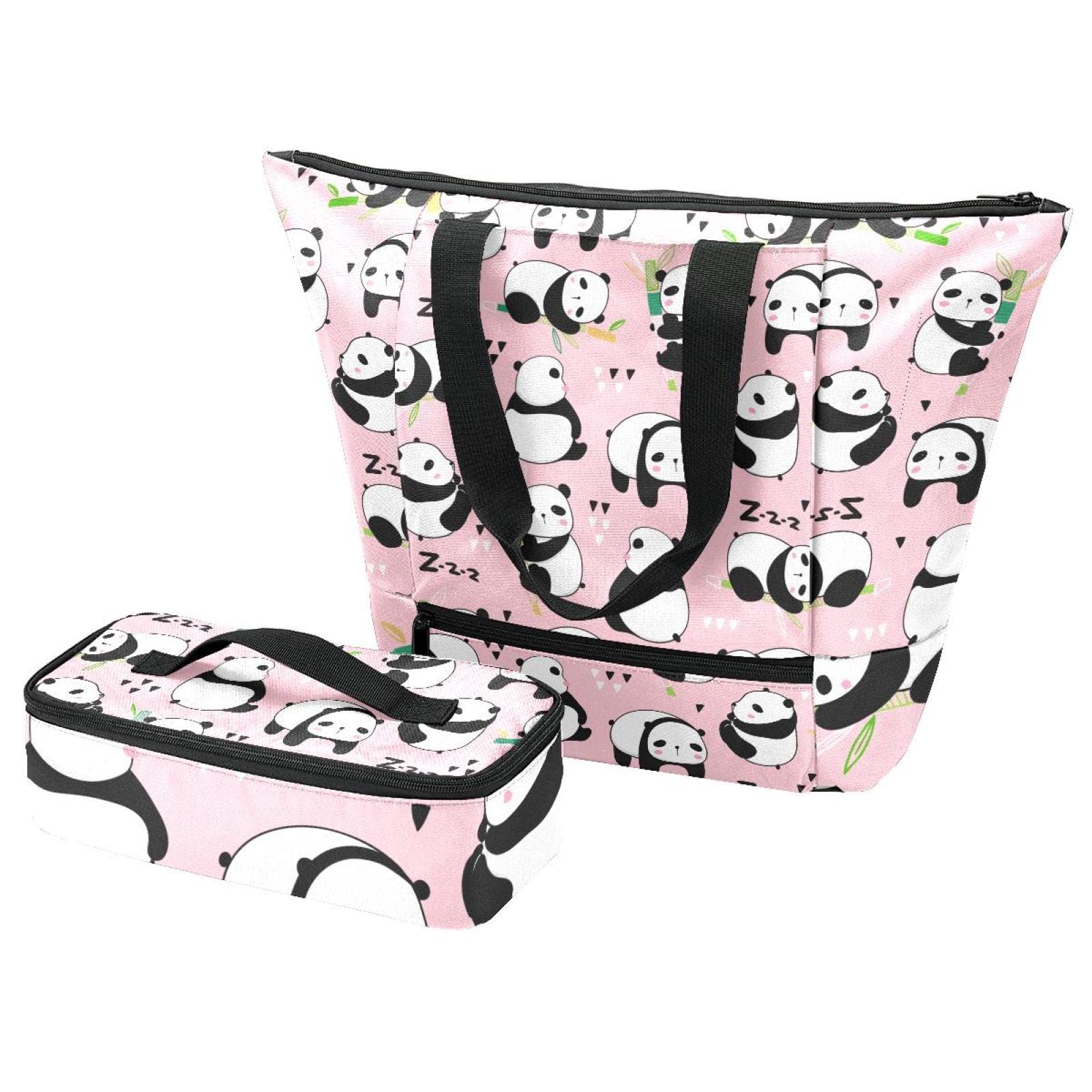 Tragetasche & Lunchbox Meeresschilder Muster Handtaschen + Isoliertaschen für Reisen, Arbeit, Schule, Picknick, Farbe6, One Size