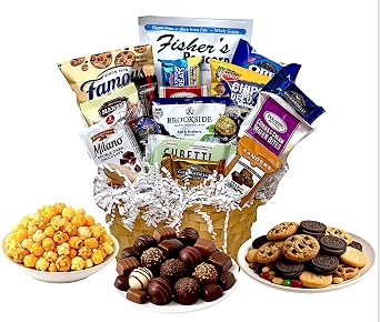 Customizable Gift Basket stuffed with chocolates cookies snacks and candies by Hand-crafted for women men client sympathy birthday thank you holiday Small $49.99, Baby Boy