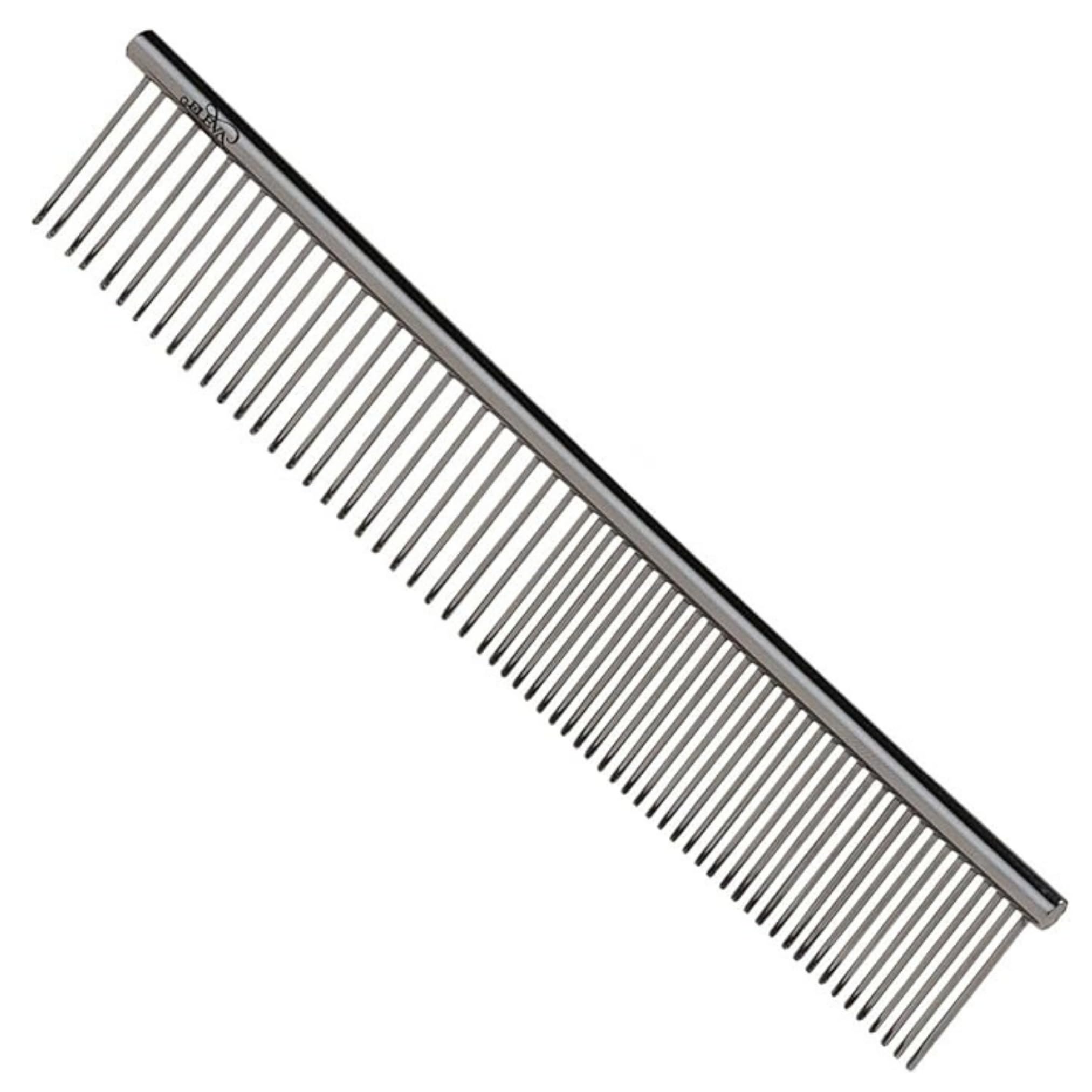 ELEVA PET - Pettine per Cani in Acciaio - Denti Larghi e Stretti - Toelettatura Professionale - Rimuove Nodi e Residui - Ideale per Pelo Lungo e Corto - Mantiene il Manto Pulito e Sano - Made in Italy
