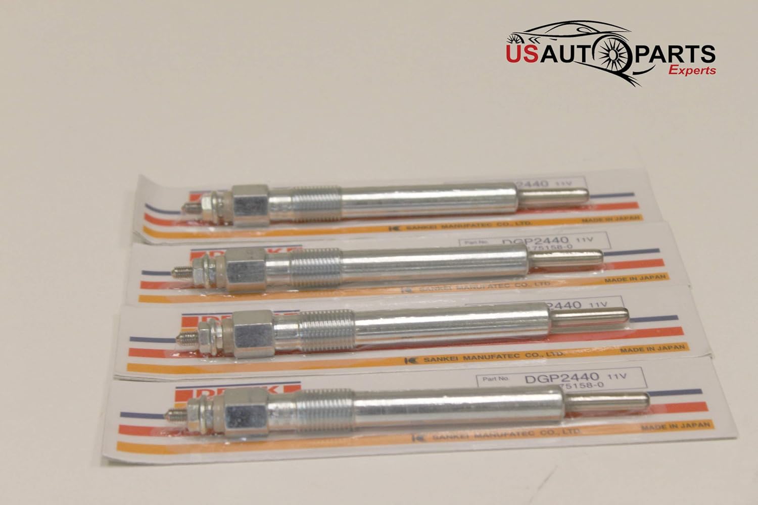 New Glow Plugs -(Set of 4) -for Isuzu NPR & GMC, Chevrolet, 4HE1 4.8L Diesel 99-04