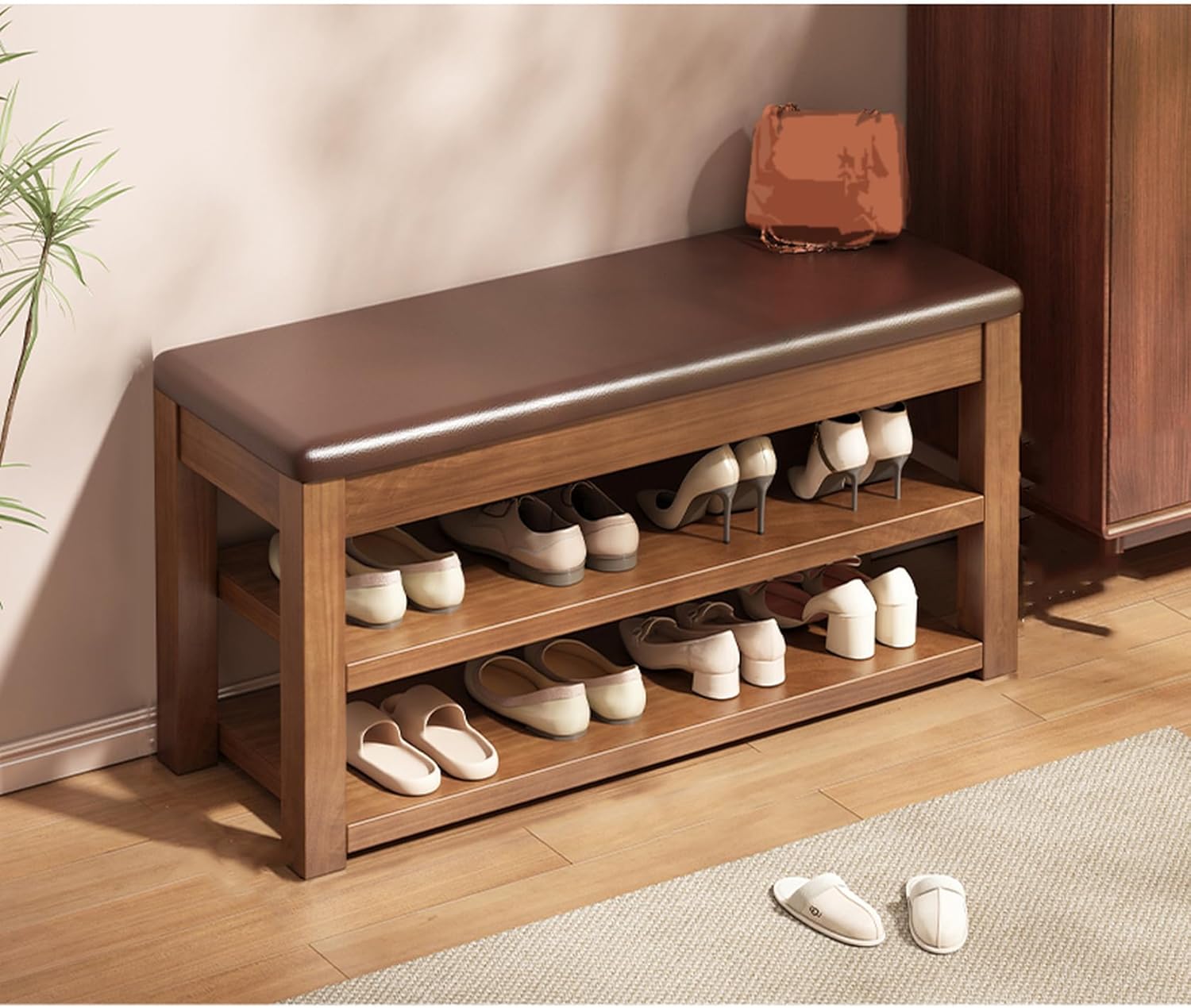 Donahutt03] 玄関ベンチ 木製 無垢材 80*30*42 北欧 幅60cm 天然木  