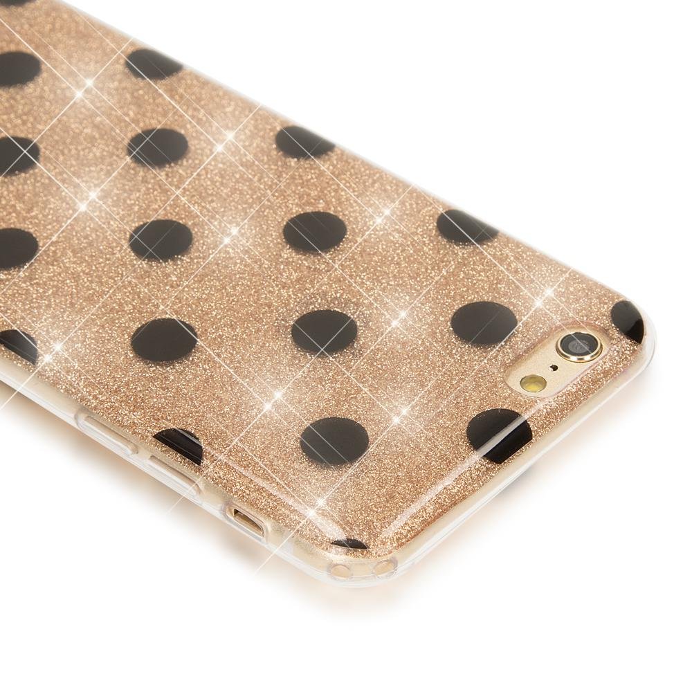 NALIA Custodia Protezione compatibile con iPhone 6 6S, Glitter Hard
