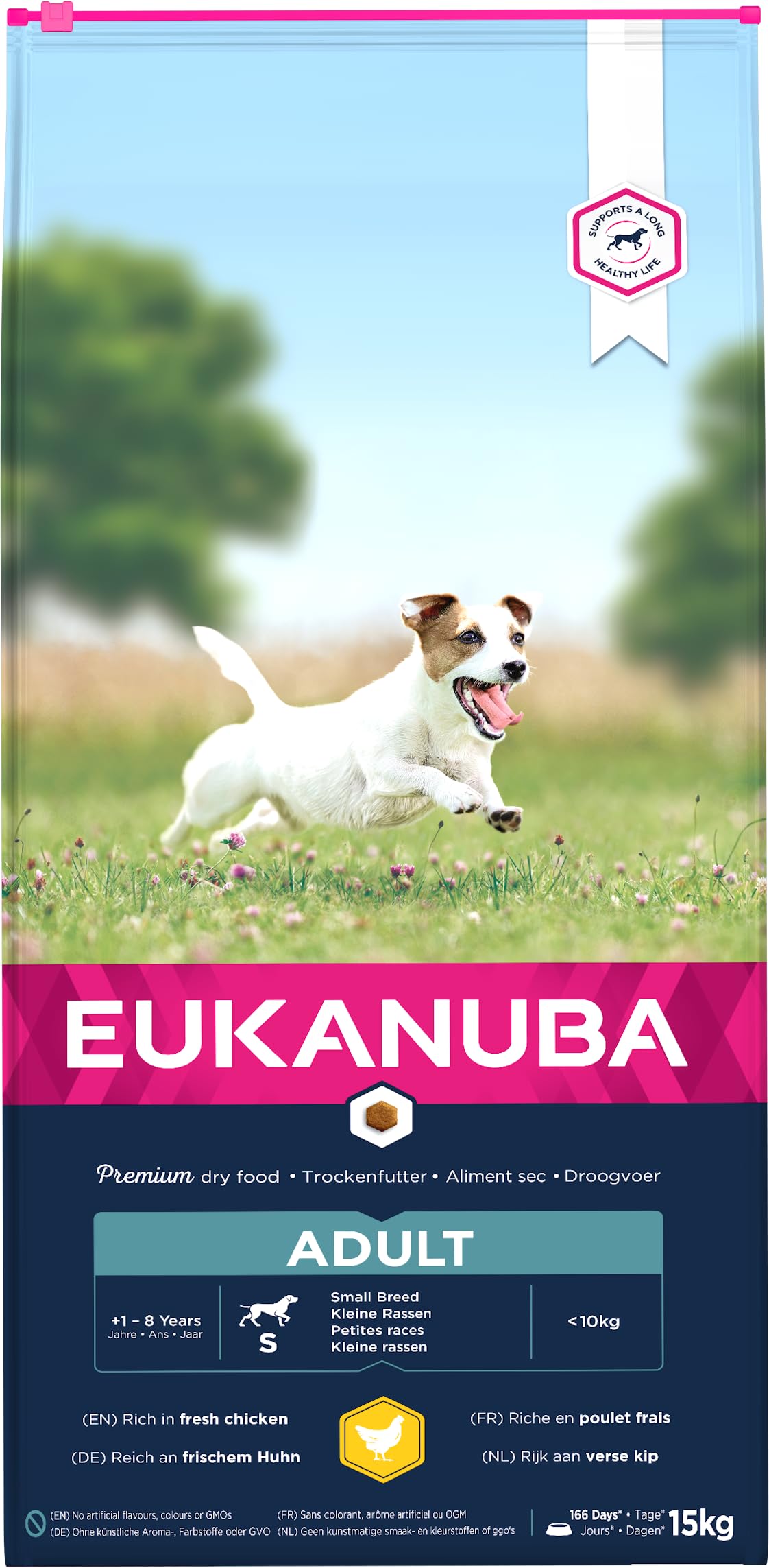 Eukanuba, alimento para Perros con Pollo fresco para Razas pequeñas - Alimento seco Premium para Perros Adultos, 15 kg
