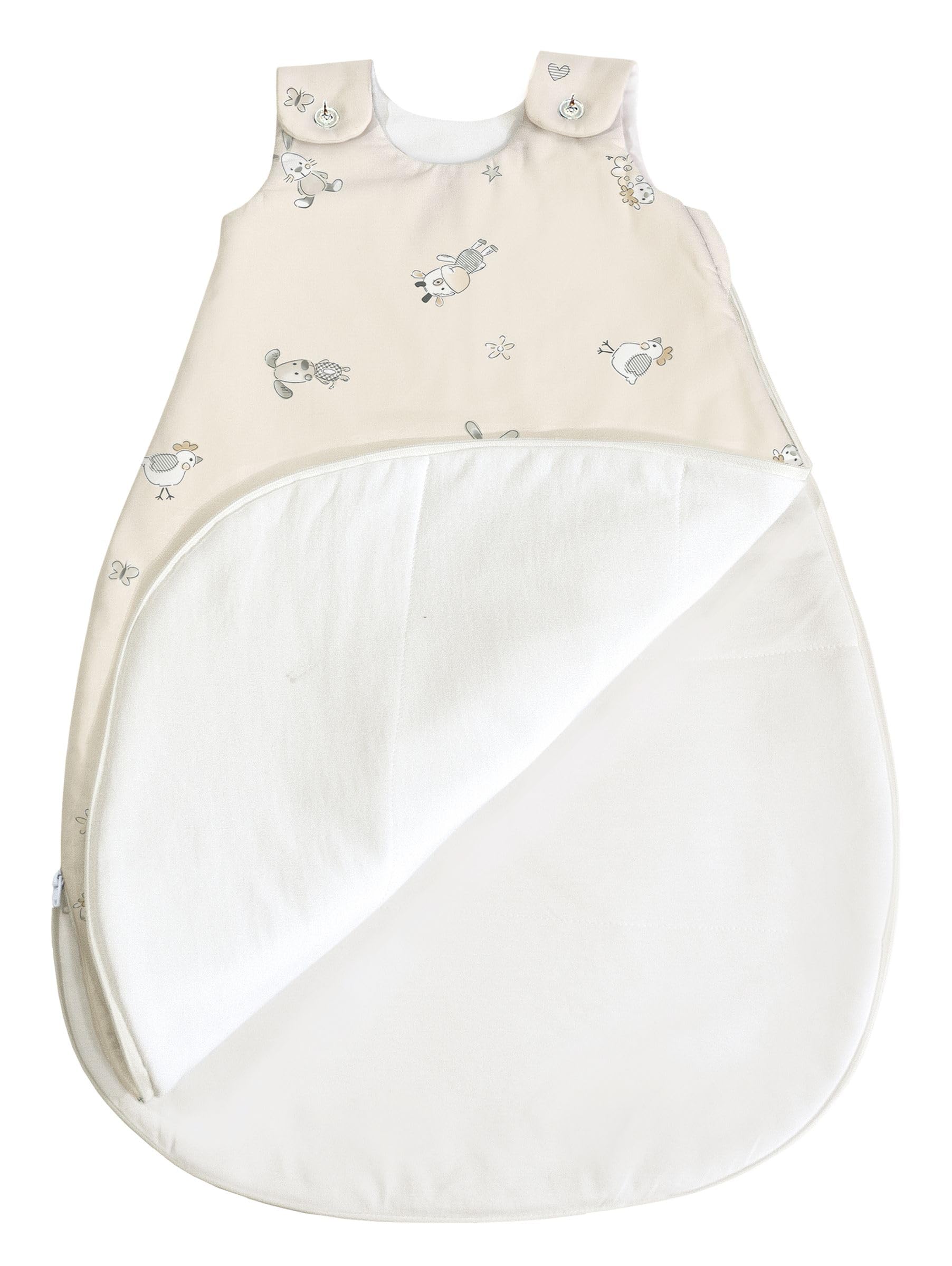 Tencel® Baby Schlafsack 3 TOG | ärmelloser Ganzjahresschlafsack | Kinderschlafsack hautfreundlich, atmungsaktiv, feuchtigkeitsregulierend | OEKO-TEX® zertifiziert | mitwachsend | 60 °C waschbar