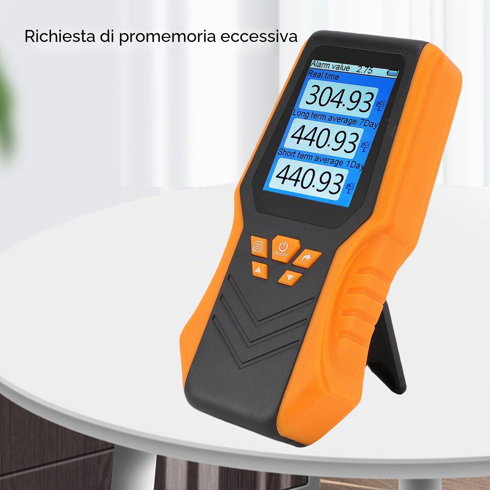 Radon Detector Accurato in Tempo Reale LCD Display Kit di Prova Scolastico Domestico Portatile