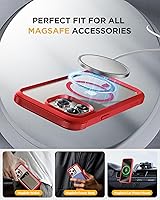Vista 240 de Miracase Funda magnética para iPhone 14 de 6.1 pulgadas, protector de pantalla de vidrio templado integrado + protector de lente, compatible