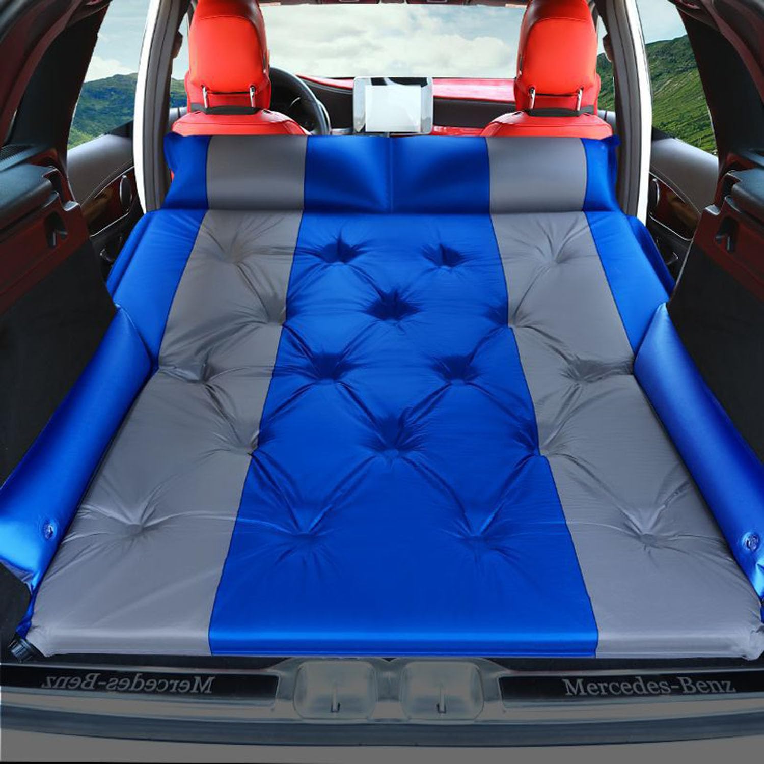 Materasso Gonfiabile per Auto per XRV 2005-2024,Materassino Floccata Portatile Pieghevole Letto Aria Multifunzionale Airbed,C-Blue
