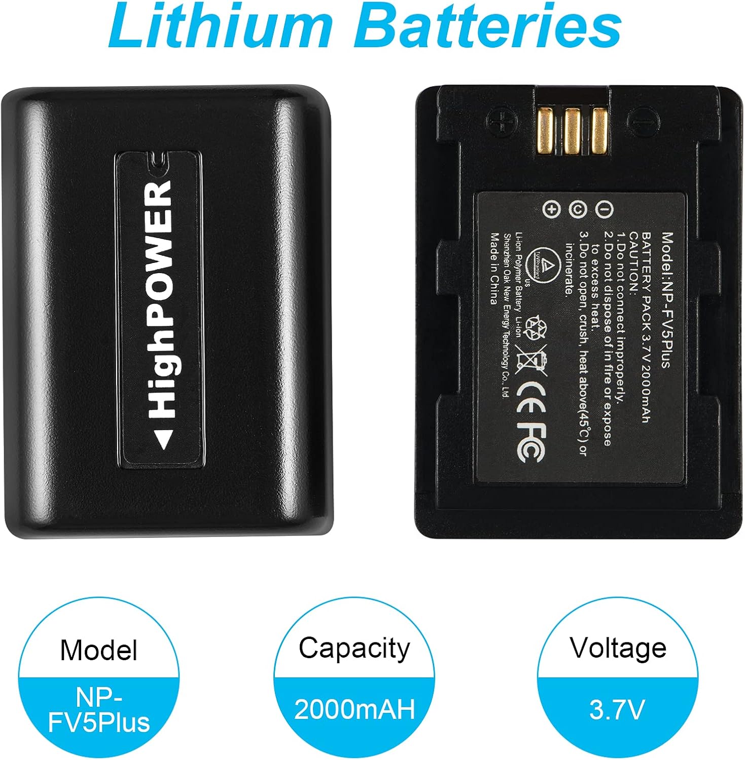 Camcorder Video Digital Camera Travel Charger and 3.7V 2000mAh NP-FV5 Plus Li-ion Rechargeable Battery（NP-FV5 Plus Battery Charger） : Electronics