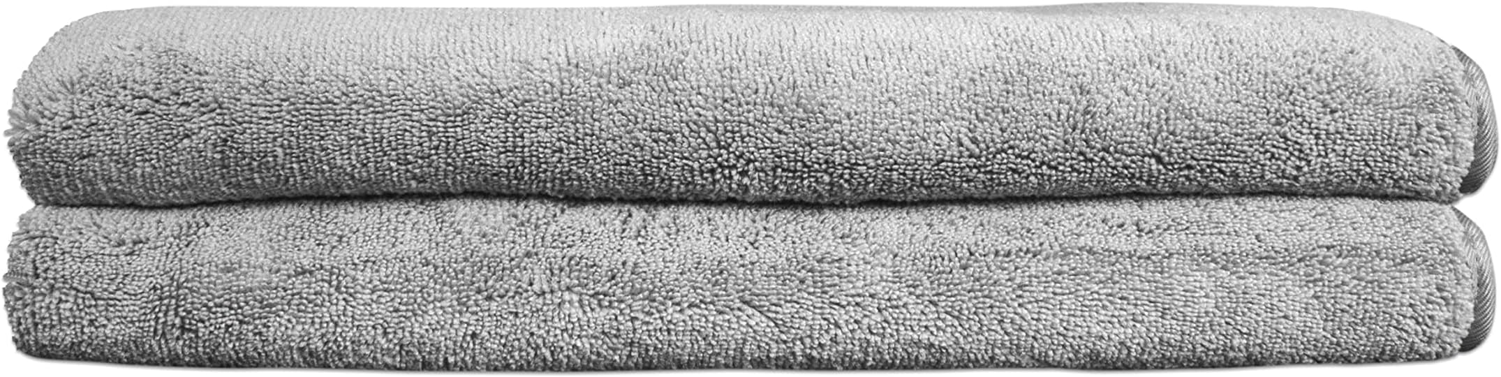 Eurow Fast Drying Microfiber Body and Bath Towels, 30 by 60 Inches, Gray, 2 Pack