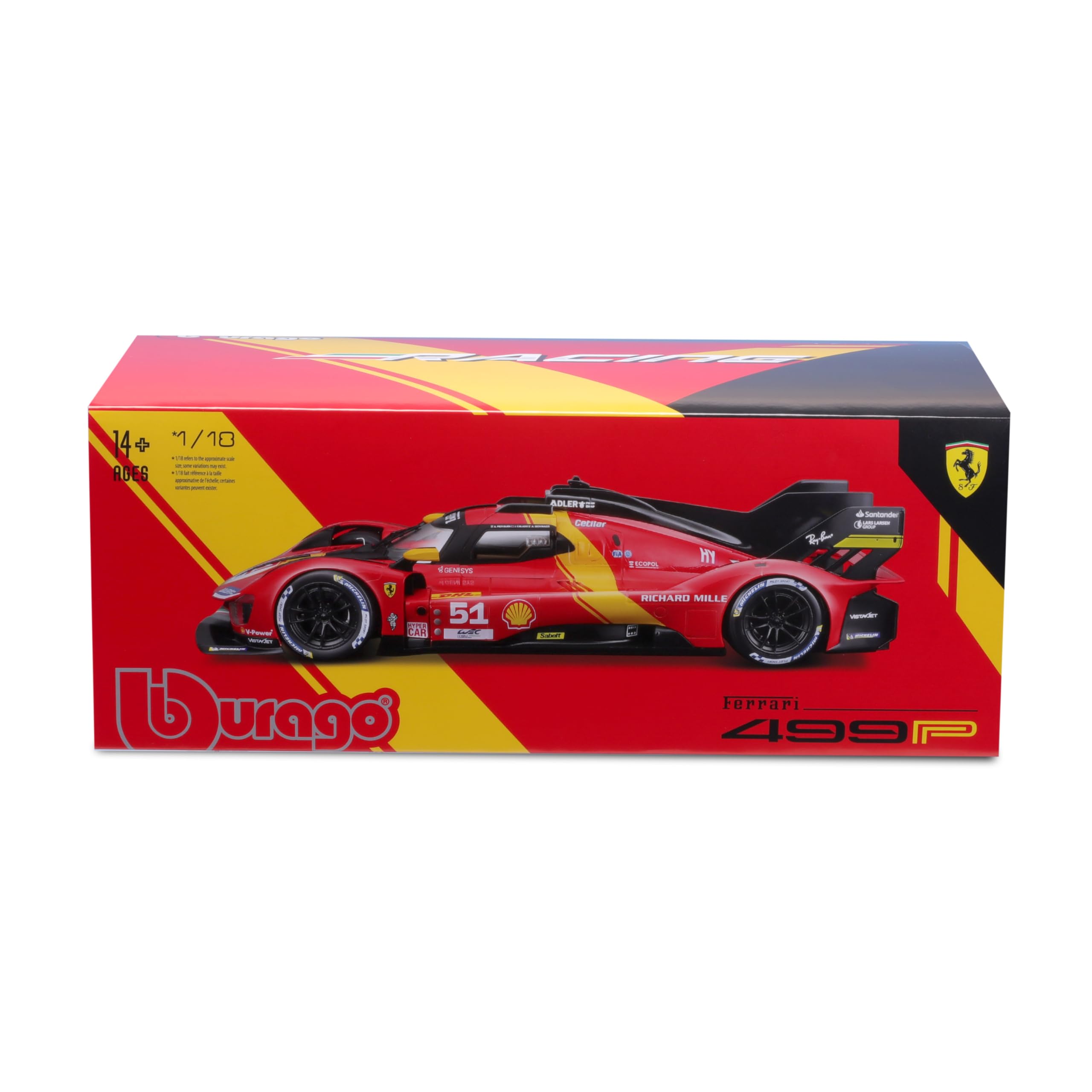 1:43 BURAGO Ferrari 499P #51 Winner Le Mans 2023 Calado Giovinazzi