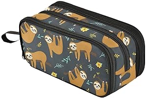 Oversized Tropical Sloth Pencil Pouch: Ultimate Fun and Function