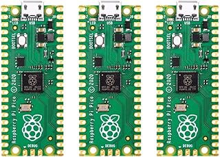 Raspberry Pi Pico Flexible Microcontroller Board Based on The Raspberry Pi RP2040 Dual-core ARM Cortex M0+ Processor,3pcs