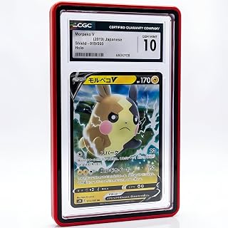 PSA & CGC Slab Protector Display Case, Metallic Magnet Closures, High Gloss Finish, Stackable, Fits PSA & CGC Graded Cards w/ Ray Protection (RED)