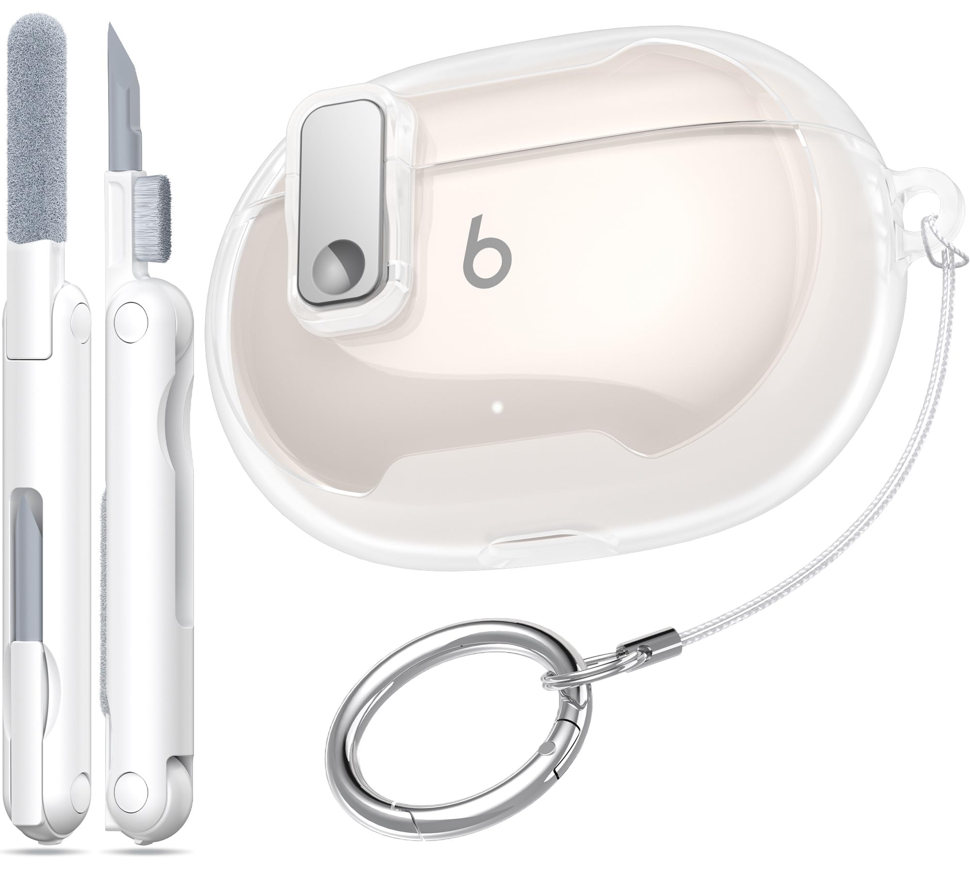 Étui Beats Studio Buds et Plus transparent avec verrou de sécurité antichoc - 8