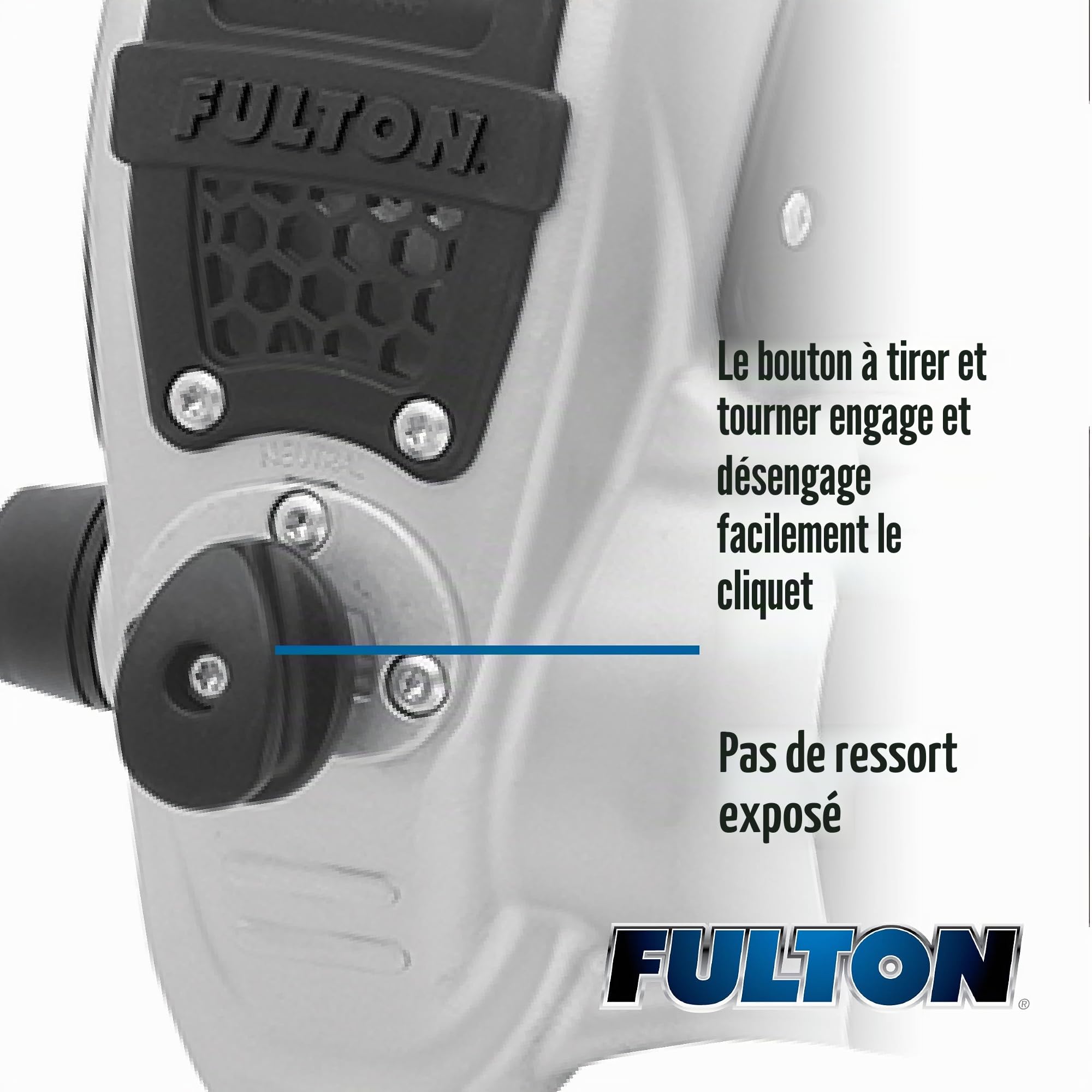 Fulton FW20000101 F2 Treuil à Vitesse Unique 2000, argenté et Noir, Longueur du Bateau – Pieds maximaux sans Poids