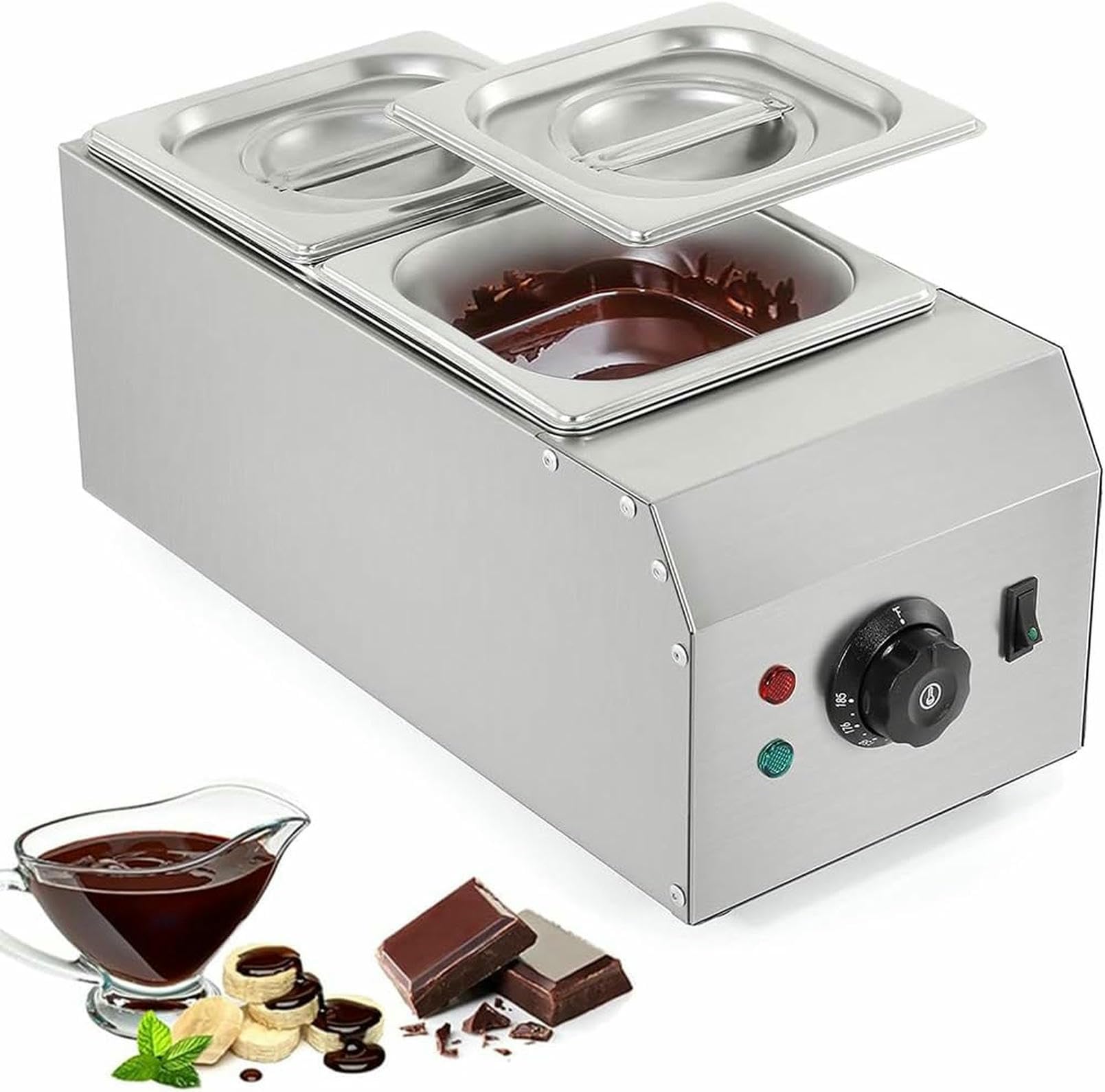 YNIYUJKL Chocolate Melting Machine, Electric Commercial Food Warmer, For Tempering And Melting Chocolate, Milk, Cream