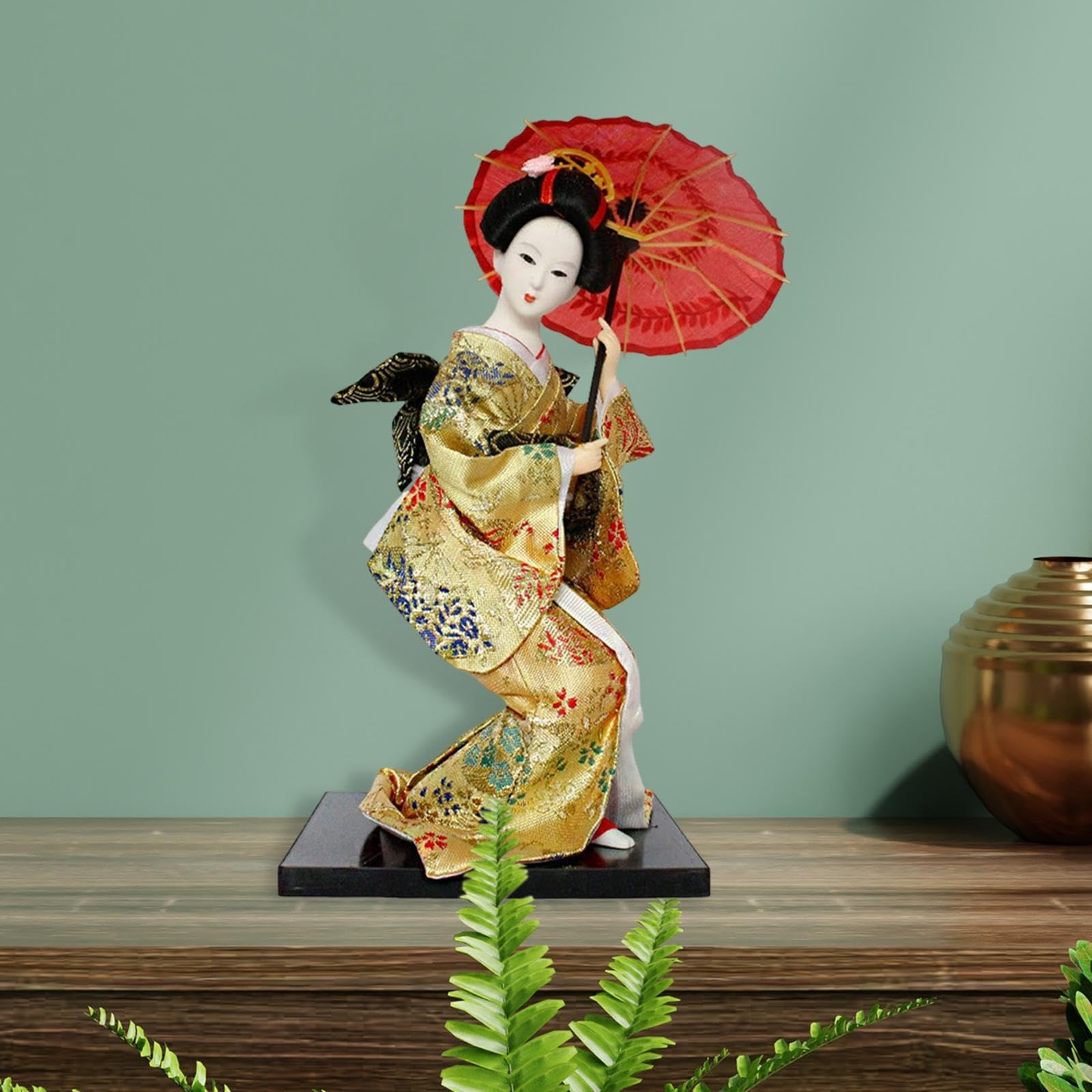 Figurina da collezione, decorazione da tavolo per ufficio e casa, bambole kimono giapponesi, bambola Kokeshi collezione 12 pollici con pregevole fattura, statuetta per bambole kimono, regalo