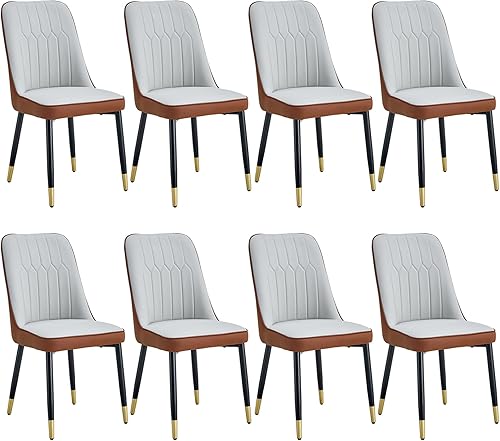 Miniatura 7 de CASAXOHI Juego de 2 sillas de comedor para sala de estar, cocina, dormitorio, Sillas De Comedor para Comedor, cómodas y modernas, de piel sintética,