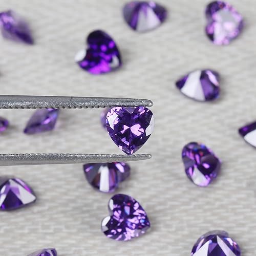 Miniatura 9 de Circonita cúbica de corazón multicolor (CZ), piedras preciosas sueltas, gemas sintéticas, pequeñas piedras de circonita cúbica, gemas facetadas,
