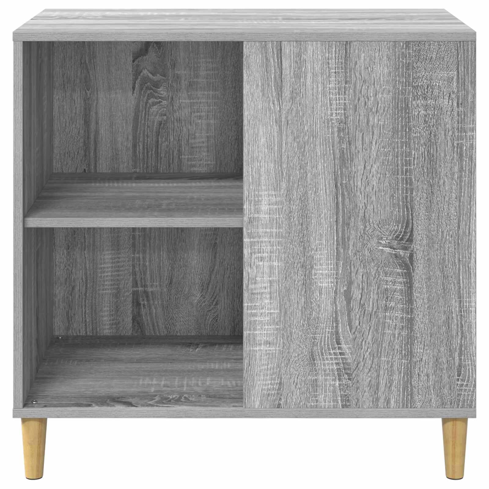 Casa para gatos Sonoma gris de madera 72 x 42,5 x 70 cm muebles interiores para gatos con construcción estable y acogedor refugio para salón, rascador juguete