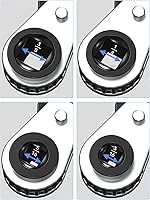 Vista 3 de Llave de Servicio HVAC, Llave de Trinquete Curva de Refrigeración 3/8" 1/4" 5/16" 3/16" Herramienta de Trinquete AC Ullnosoo con Adaptador de Boca