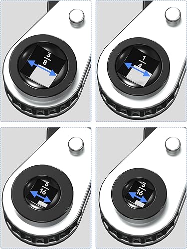 Miniatura 3 de Llave de servicio HVAC, llave curvada de trinquete de refrigeración de 38 pulgadas 14 pulgadas 516 pulgadas 316 pulgadas con adaptador de broca