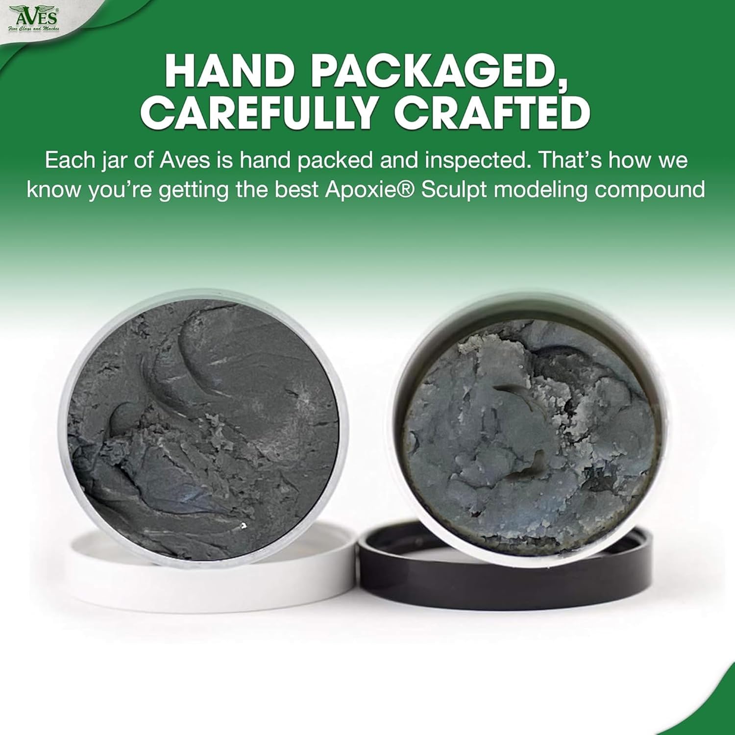 Aves Apoxie Sculpt - 2 Part Modeling Compound (A & B) - 1 Pound, Apoxie Sculpt for Sculpting, Modeling, Filling, Repairing, Simple to Use and Durable Self-Hardening Modeling Compound - Silver Grey