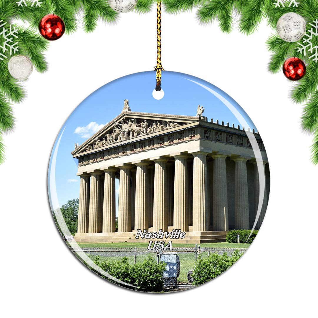LMMIXEE New York City Ornamenti di Natale 2024 New York Cityscape Decorazioni natalizie per albero Paese Città Souvenir Ornamento personalizzato Viaggi Amante Festa Decorazione per le vacanze