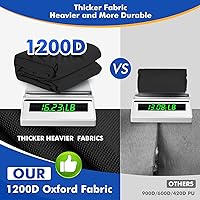 Vista 4 de Funda impermeable para barco de 1200D - Se adapta a botes de 17' a 19' pies de lubina, casco V, tres cascos, pesca y esquí, Runabout Bowrider - Lona