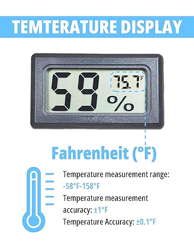Miniatura 3 de Higrómetro, medidor de humedad, hidrómetro, termómetro de habitación interior, sensor de humedad, termómetro interior, humidistato, higrómetro de