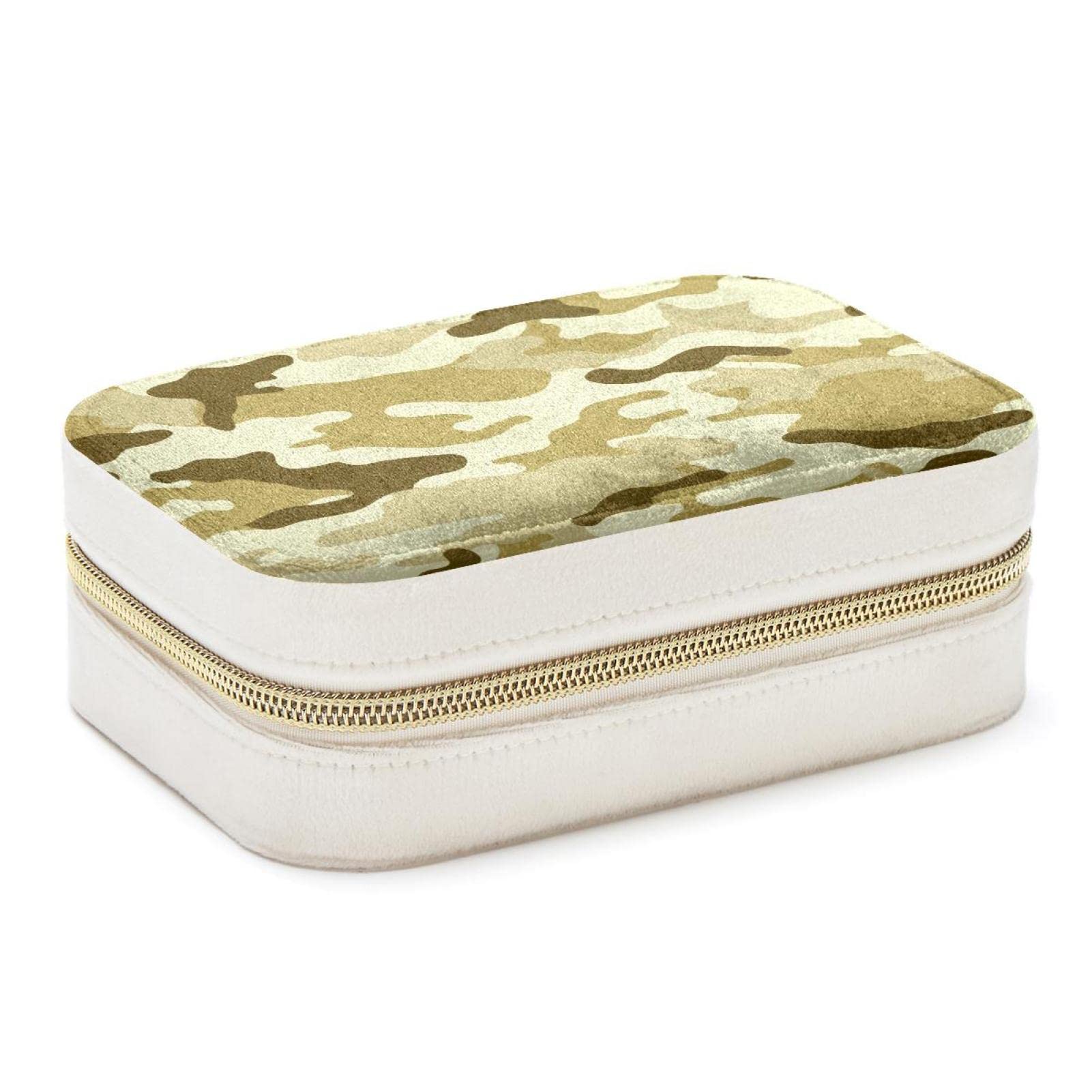 Boîte à bijoux portable camouflage pour les vacances et week-ends