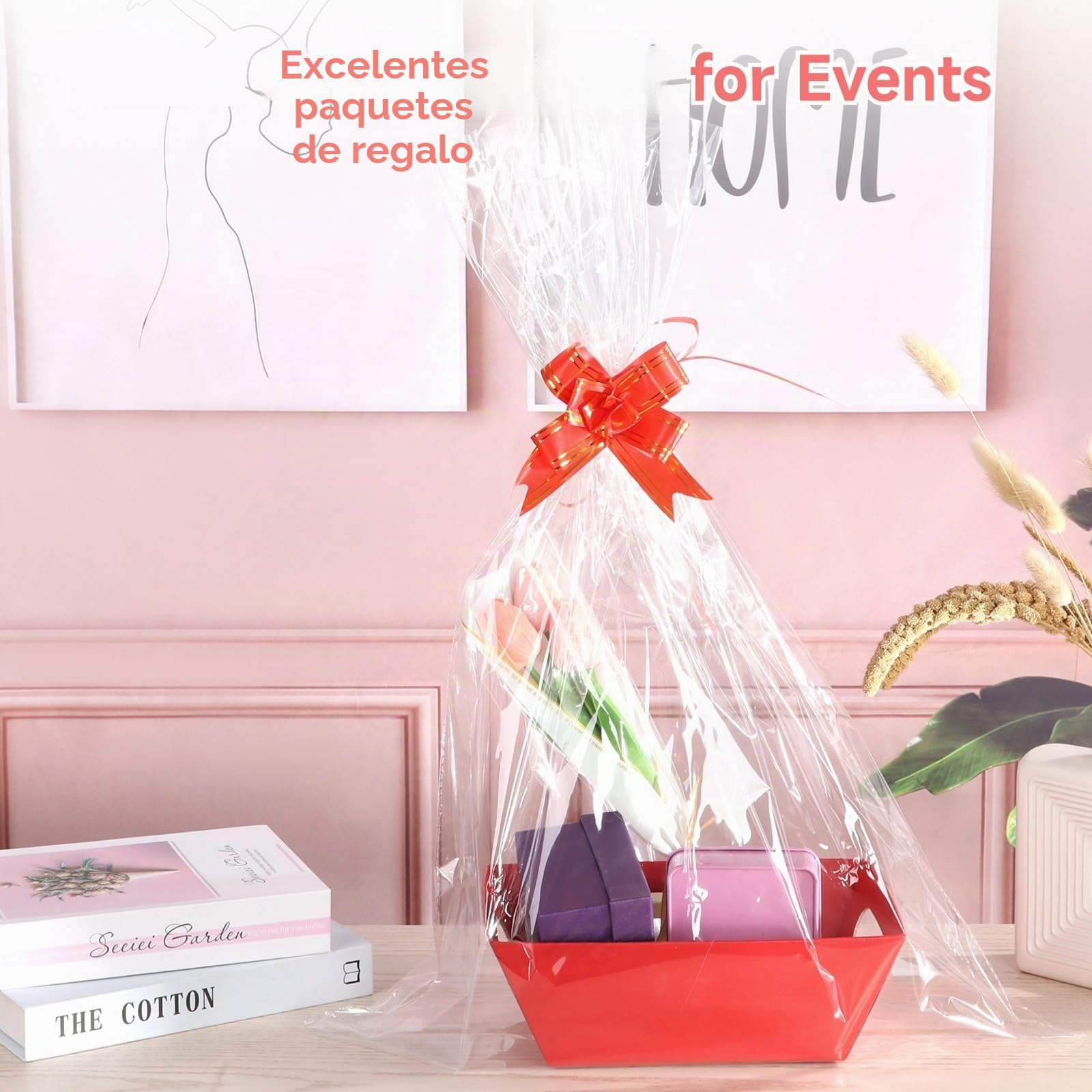 12 cestas para paquete de regalo, vacías para rellenar con asas, 12 bolsas de regalo a granel, 12 lazos de cinta, manualidades para bodas, fiestas de cumpleaños, cajas de regalo de agradecimiento