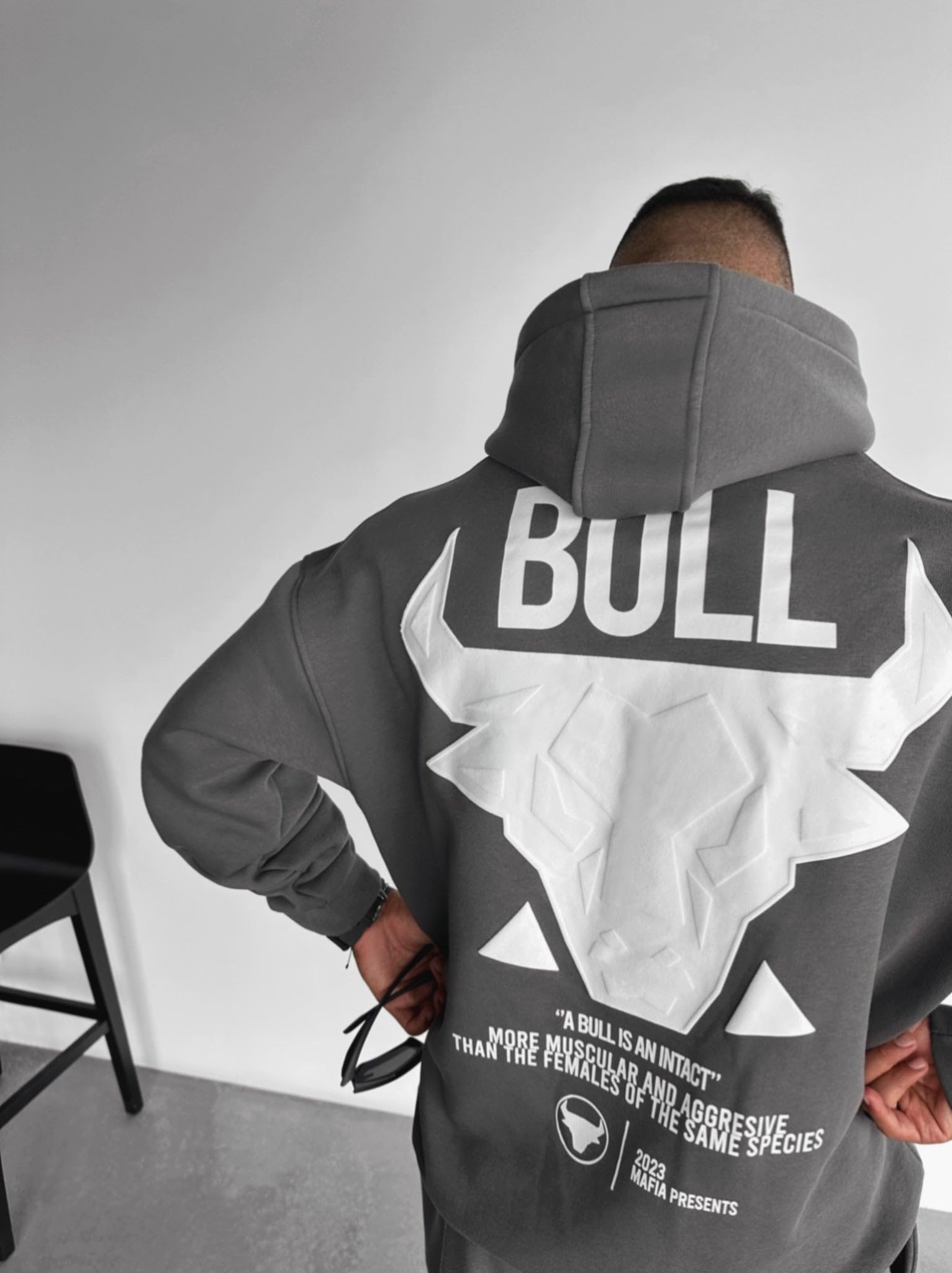 Oversize Bull Hoodie - Anthracite
