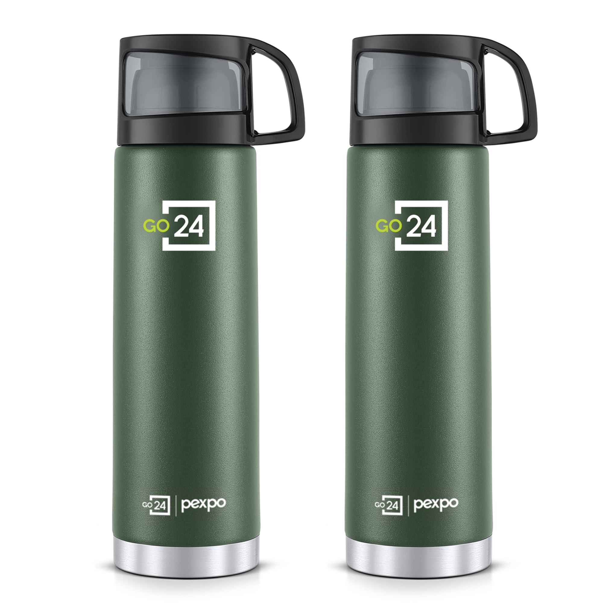 Go24 pexpo Stainless Steel Water Bottle Fererro Military Green 1000ml
