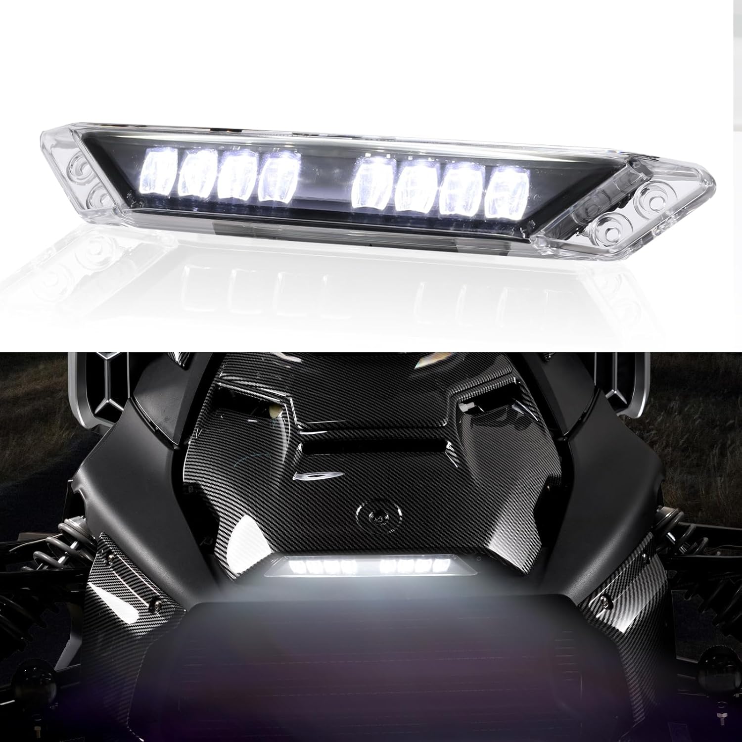 A & UTV PRO Front LED Auxiliary Light for Can Am Ryker Accessories, Signature Headlight Kit Daytime Running Light DRL for Can Am Ryker 600 900 Sport & Ryker Rally Edition All Models