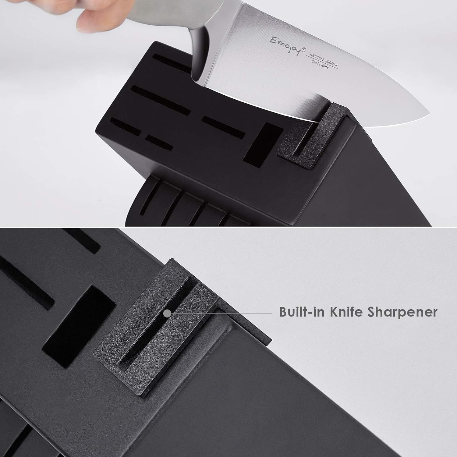 Buy Emojoy Knife Set with Block, 15 Pieces Kitchen Knife Set with Built