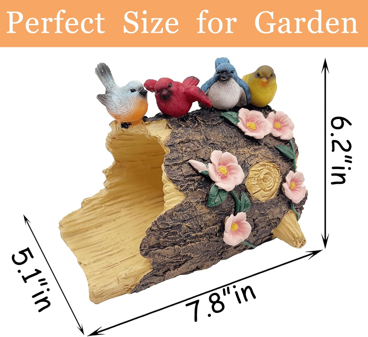 Teaeeno Birds Gutter Downspout Extension Decoration,3''x4'' Downspout Extender Diverter Splash Block Sculpture Outdoor Decor,Animal Resin Statue Ornaments, for Garden,Terrace,Lawn,Yard
