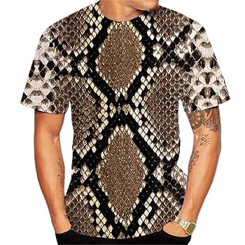 Horror Eerie Snake 3D Printing Men's Domineering T-Shirt